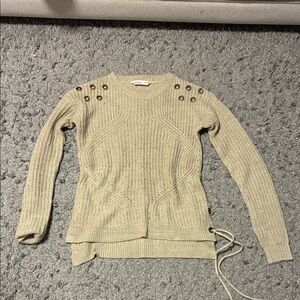 Bluenotes Women's Taupe Sweater with Button Accents